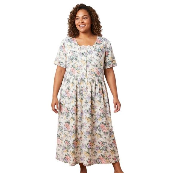 Ransom Dresses & Skirts - Ransom Women's Vintage Floral Maxi Dress 3XL Cotton Polyester Spring Vacation